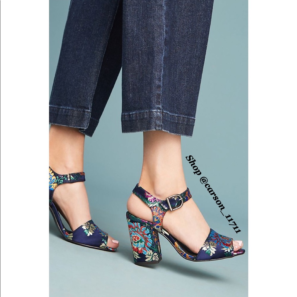🦄Anthropologie Chio Brocade Heels EU41 - Picture 4 of 7